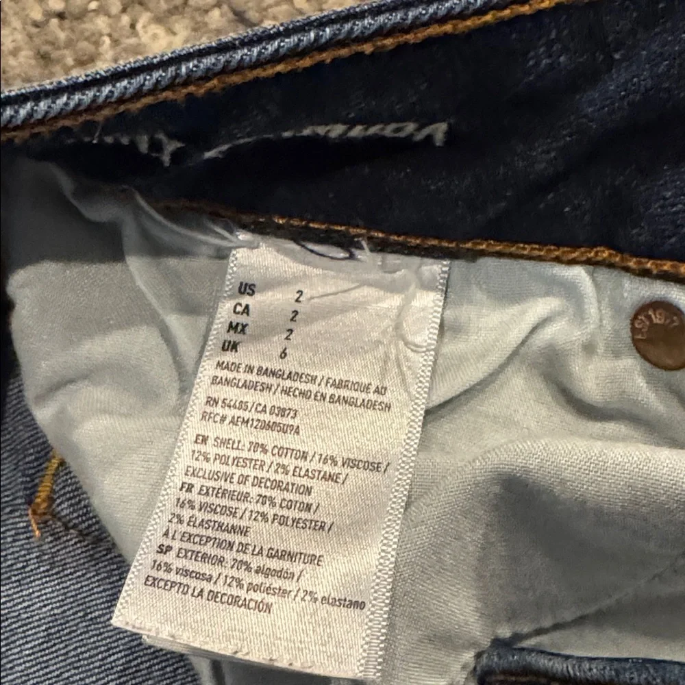 American Eagle Outfitters Dark Blue Denim Shorts - Picture 3 of 5